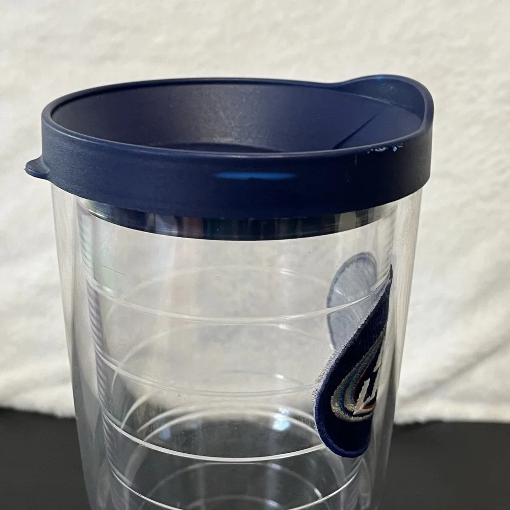 BUD LIGHT Tervis Tumbler 24oz Beer Clear with Navy Blue Lid Hot Cold Drink Cup
